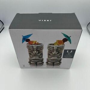 NIB Viski Pacific High Tide Tiki Mugs